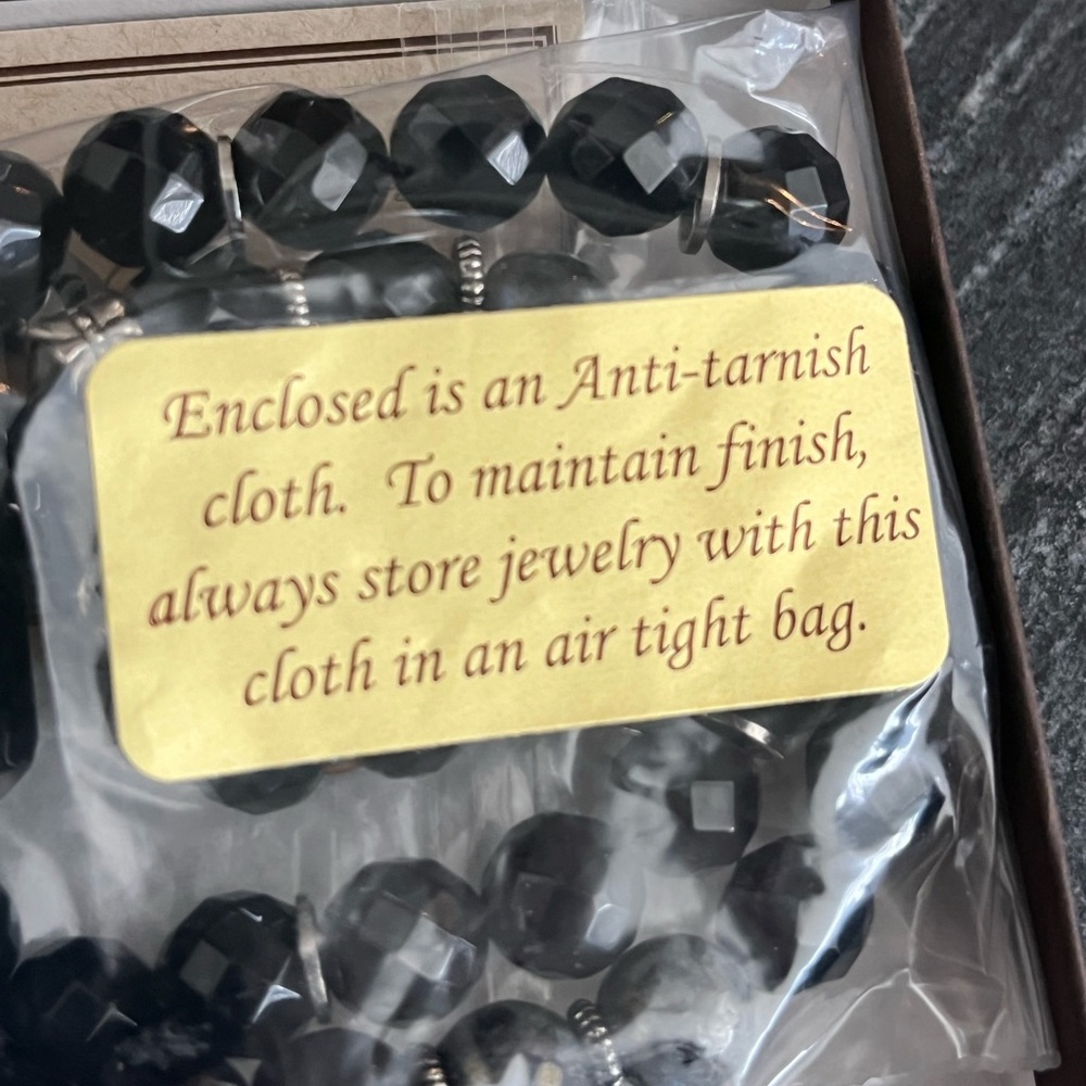 Barb Clawson Designs, Elegant Black Beaded Bracelet Set, NEW - Picture 10 of 11